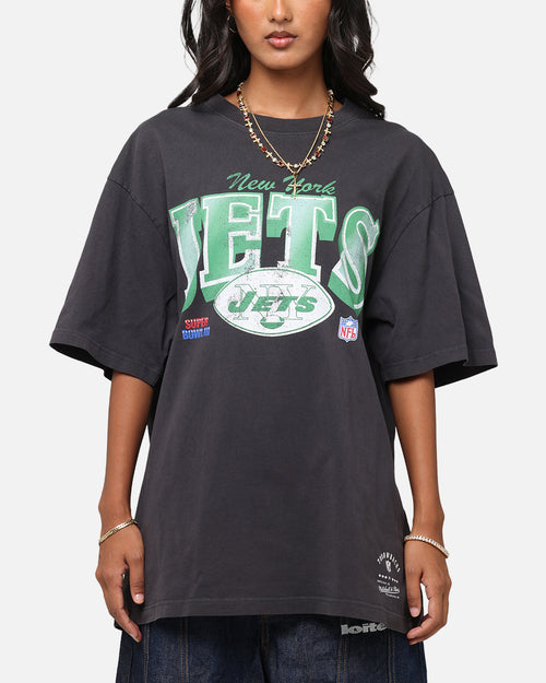 Mitchell & Ness New York Jets Arch T-Shirt Faded Black