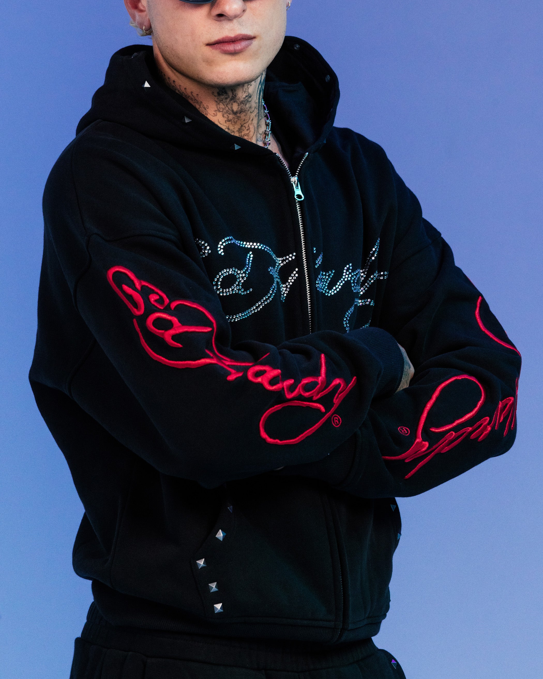 Ed Hardy By Loiter Full Zip Hoodie Black | Culture Kings US
