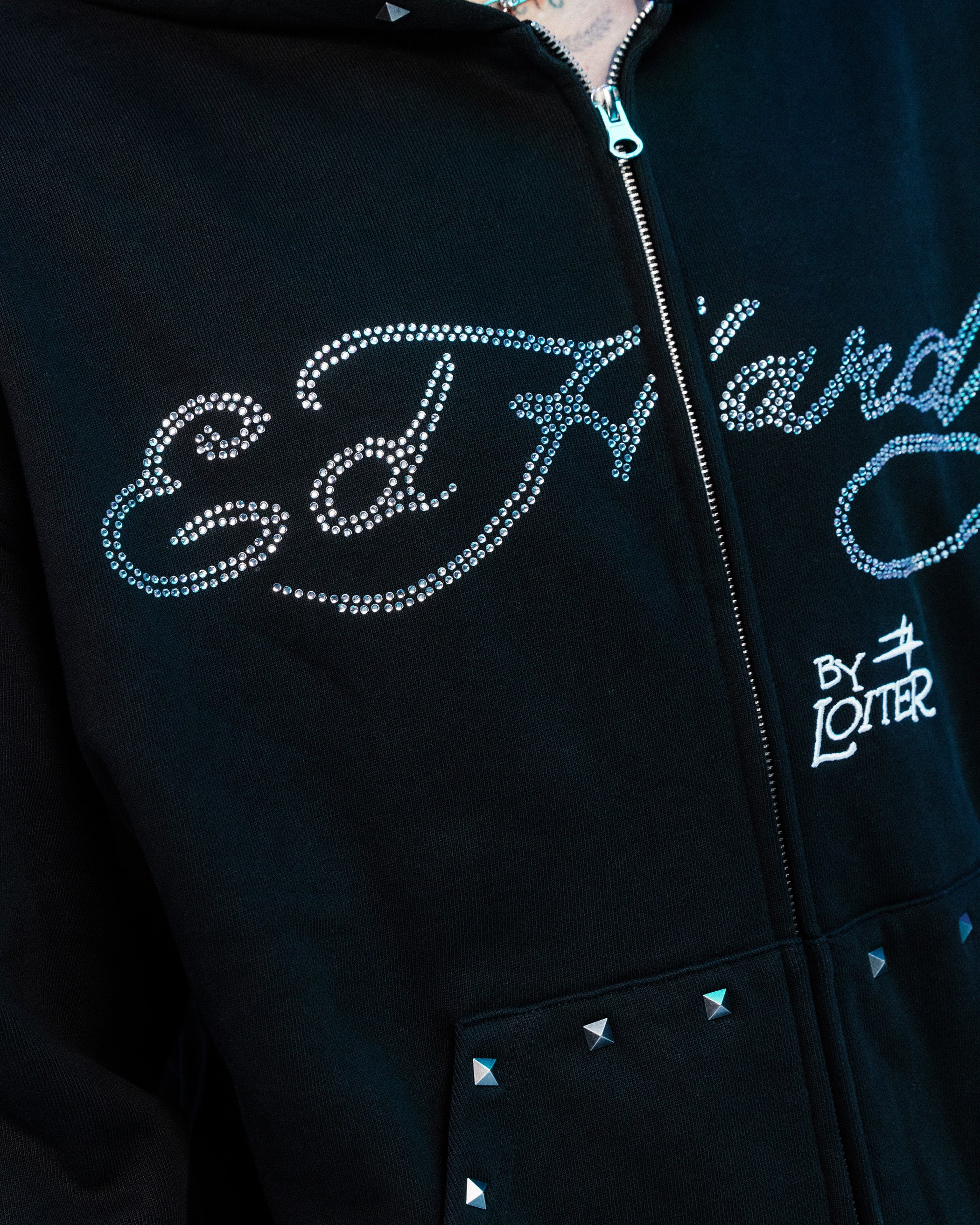 トップス Unknown Ed Hardy Zip hoodie Chief Keef Ed Hardy Unknown London Glo Dagger Zip Hoodie Size