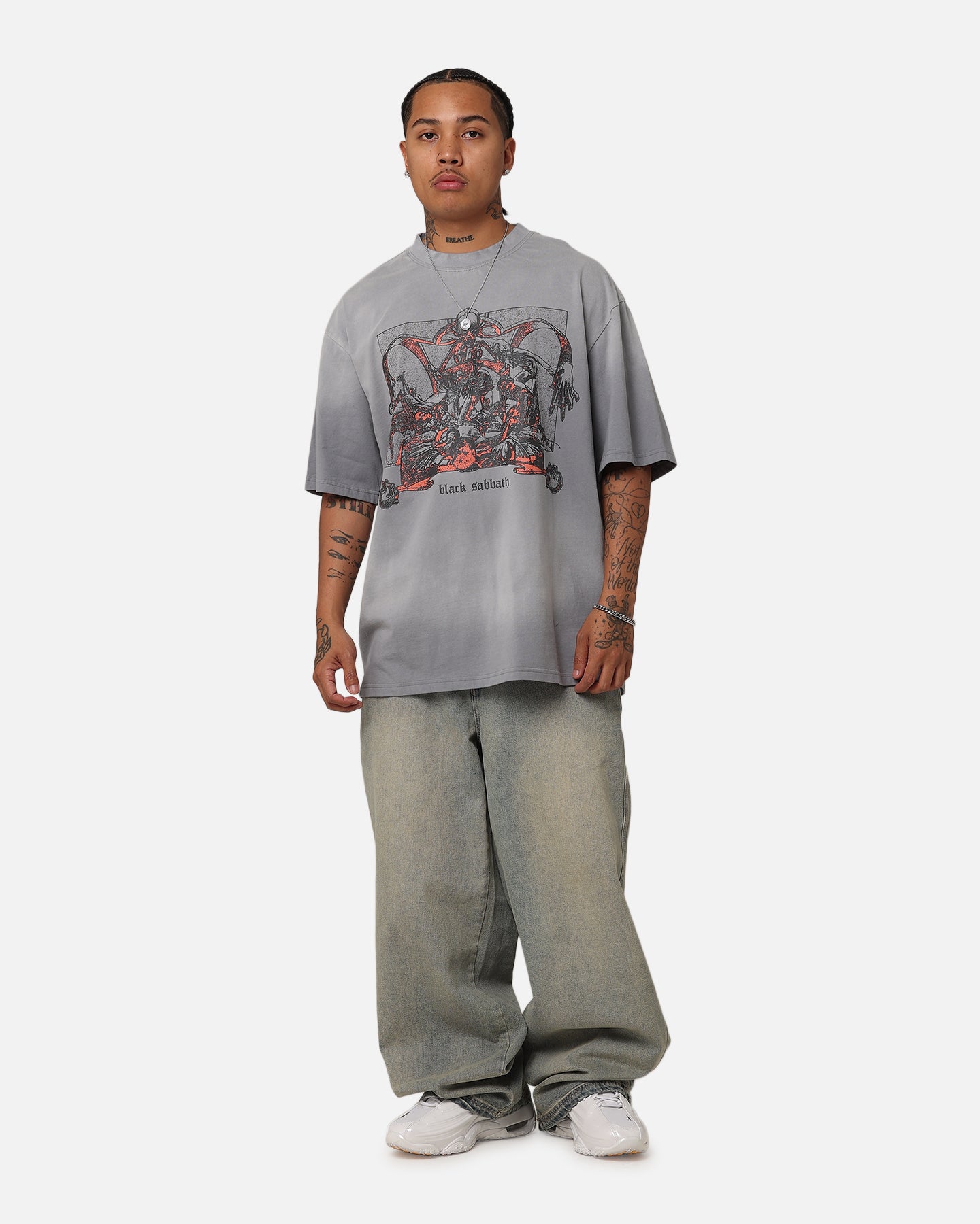Black Sabbath Bloody Sabbath T-Shirt Washed Grey | Culture Kings US