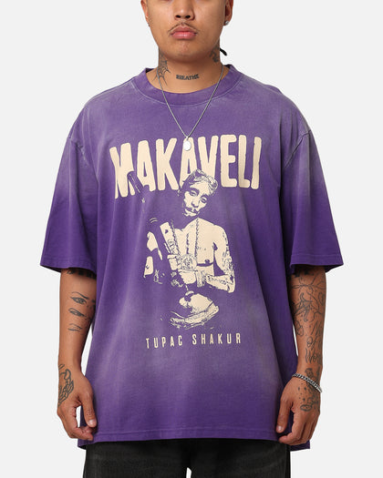 Tupac Makaveli Sunfade T-Shirt Sun Washed Blue Culture Kings US