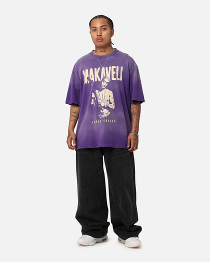 Tupac Makaveli Sunfade T-Shirt Sun Washed Blue