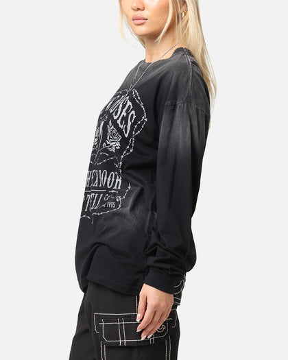 Guns N Roses Next Door To Hell Long Sleeve T-Shirt Washed Black