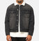 Saint Morta Sherpa Boxy Denim Jacket Black Shadow