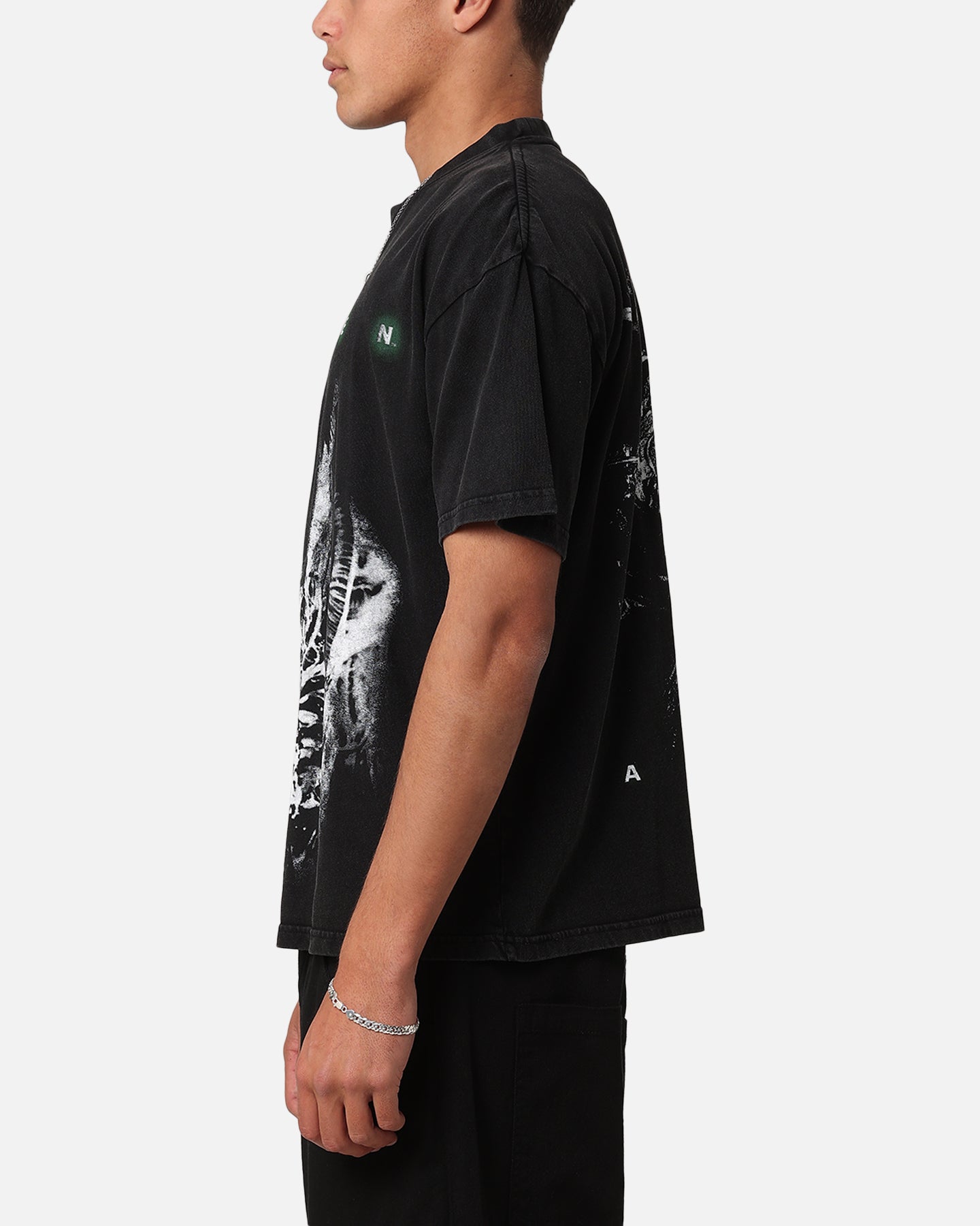 Goat Crew Alien Horror Vintage T-Shirt Black Acidwash | Culture