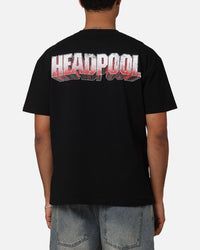 73Studio Marvel Deadpool Headpool Vintage T-Shirt Black Acidwash