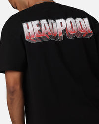 73Studio Marvel Deadpool Headpool Vintage T-Shirt Black Acidwash