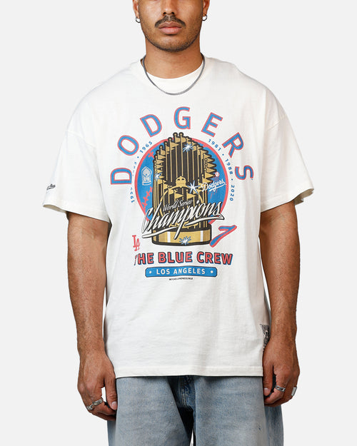 Mitchell & Ness Los Angeles Dodgers Championship Report "Champ Pack" T-Shirt Egret