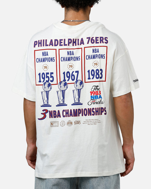 Mitchell & Ness Philadelphia 76ers Championship Report "Champ Pack" T-Shirt Egret