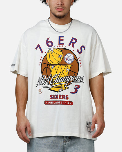 Mitchell & Ness Philadelphia 76ers Championship Report "Champ Pack" T-Shirt Egret