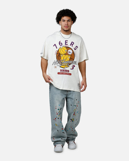 Mitchell & Ness Philadelphia 76ers Championship Report "Champ Pack" T-Shirt Egret