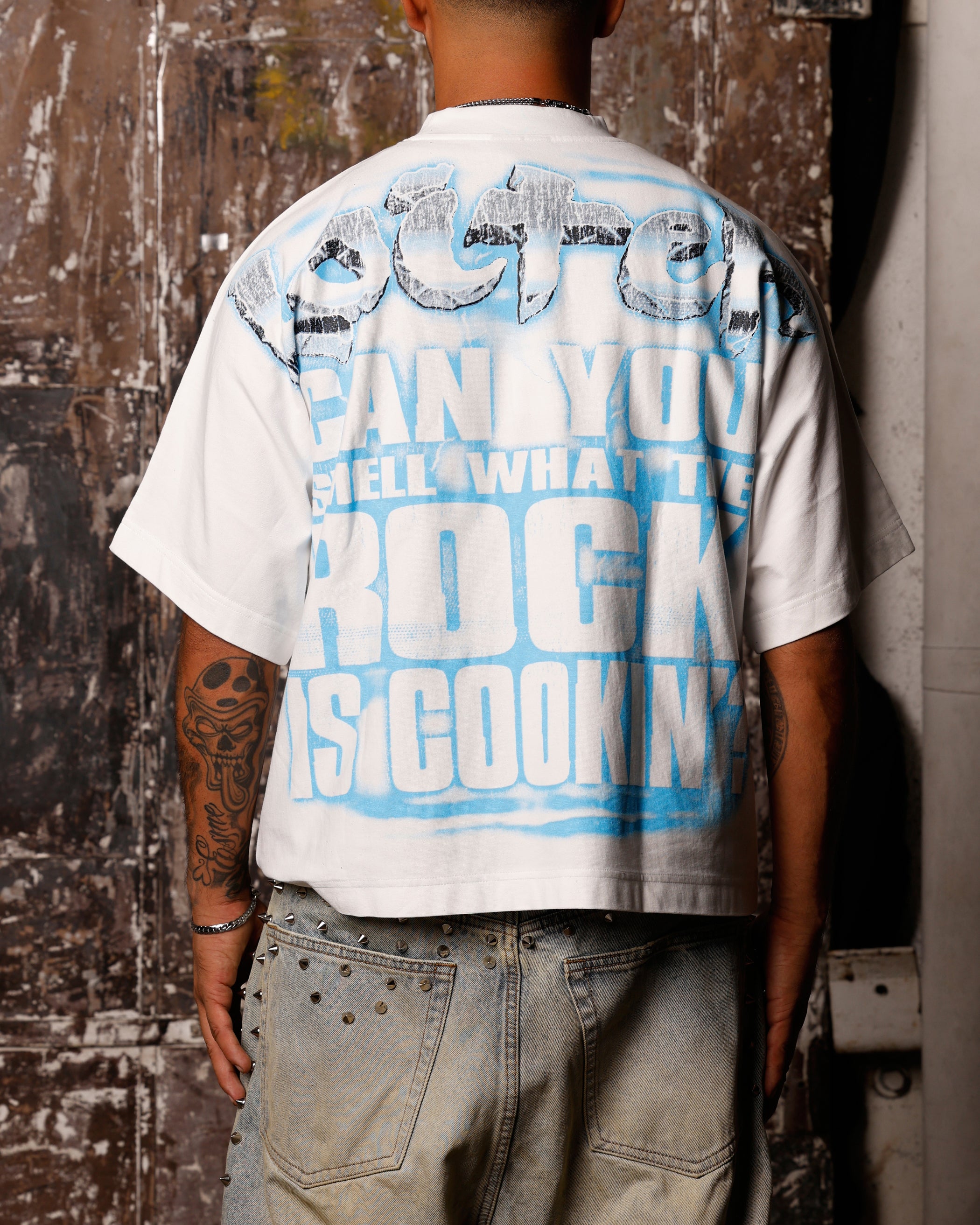 Loiter X WWE The Rock Vintage T-Shirt Off White | Culture Kings US