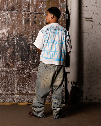 Loiter X WWE The Rock Vintage T-Shirt Off White