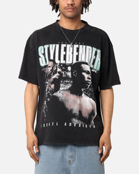 UFC By Culture Kings Israel "The Last Stylebender" Adesanya Revenge Vintage T-Shirt Black Acidwash