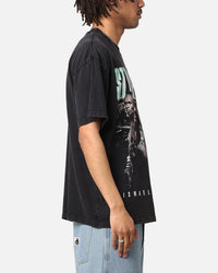 UFC By Culture Kings Israel "The Last Stylebender" Adesanya Revenge Vintage T-Shirt Black Acidwash