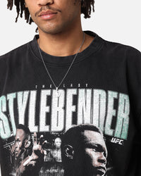 UFC By Culture Kings Israel "The Last Stylebender" Adesanya Revenge Vintage T-Shirt Black Acidwash