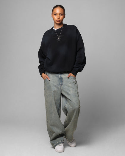 Loiter Premium Essentials Crewneck Washed Black