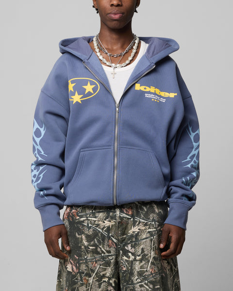 Loiter Solar Zip Hoodie Blue | Culture Kings US
