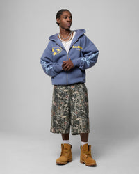 Loiter Solar Zip Hoodie Blue