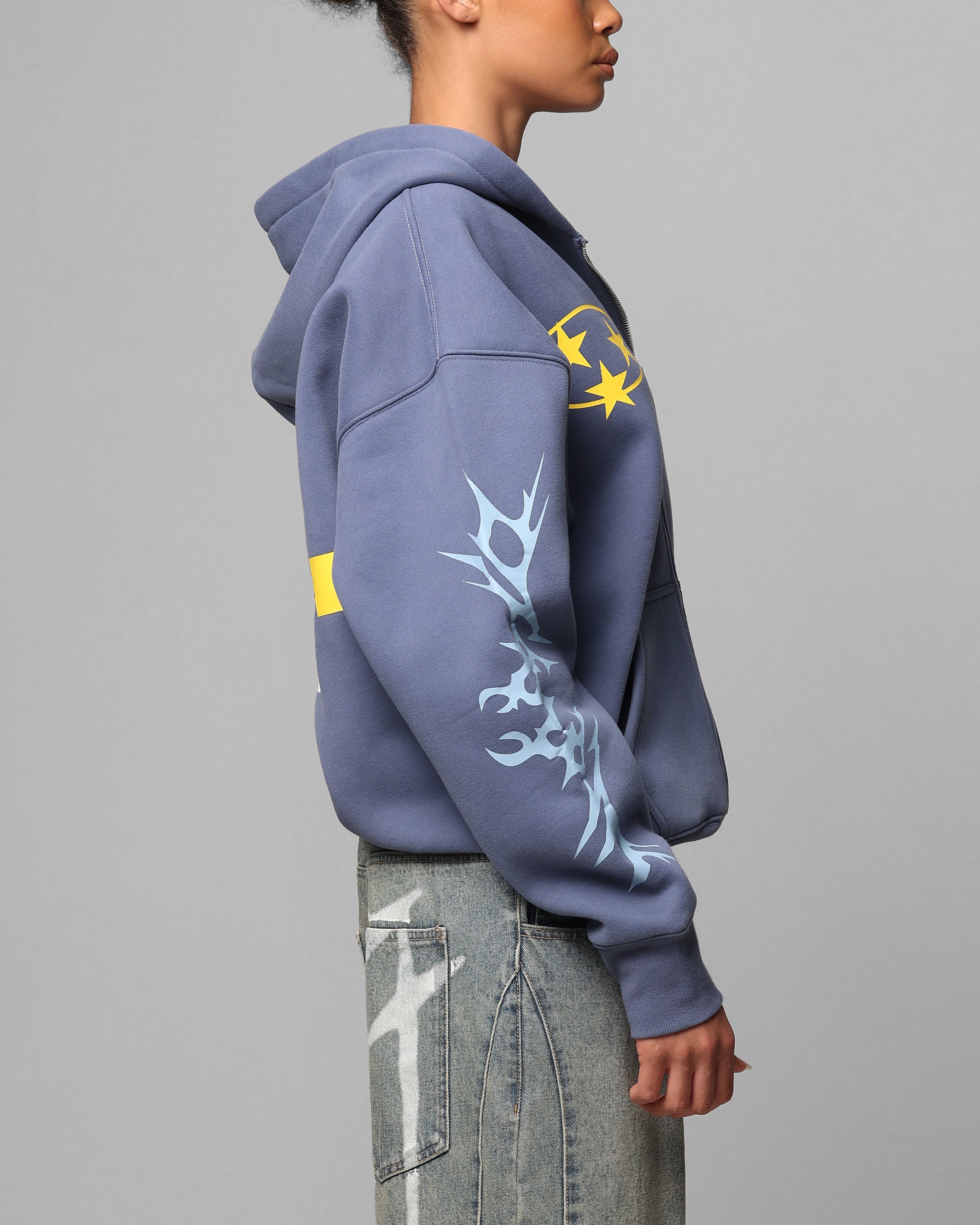 Loiter Solar Zip Hoodie Blue | Culture Kings US