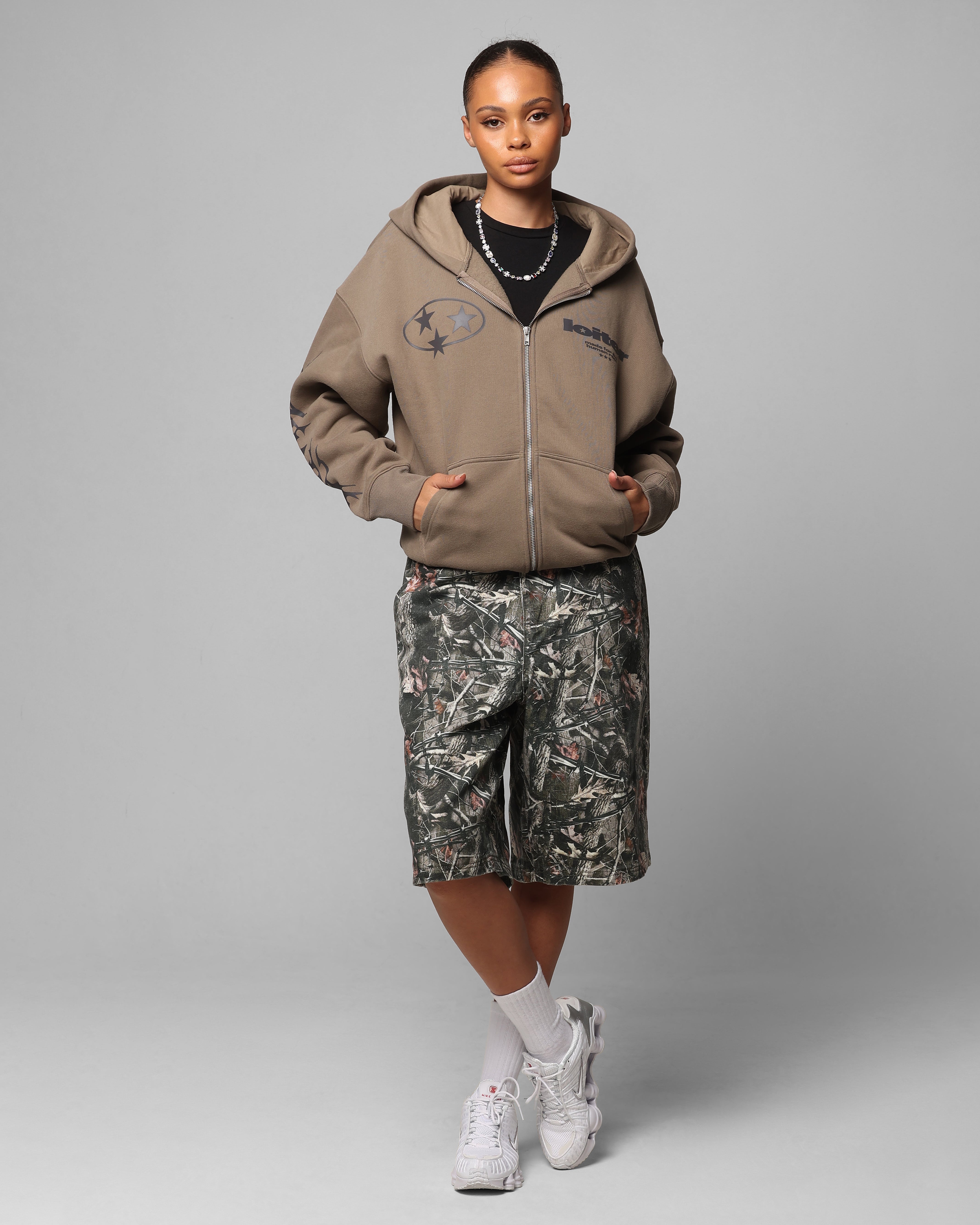 Loiter Solar Zip Hoodie Brown | Culture Kings US