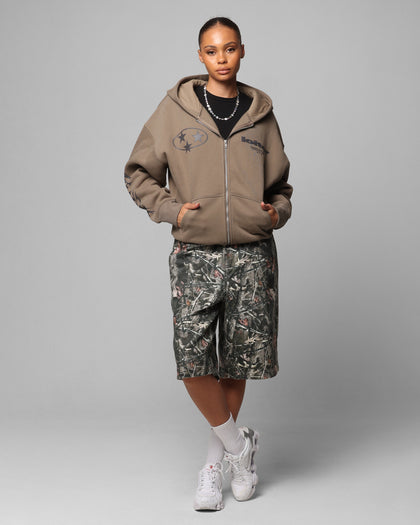 Loiter Solar Zip Hoodie Brown