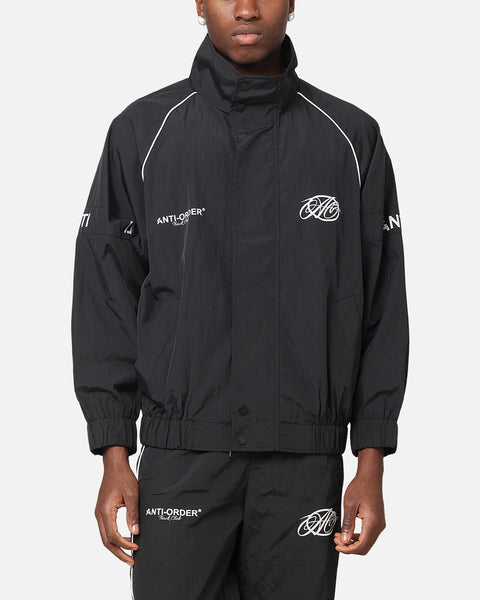 The Anti Order Track Club Windbreaker Jacket Black/Grey | Culture
