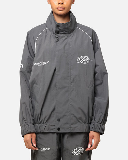 The Anti Order Track Club Windbreaker Jacket Dark Grey/Grey