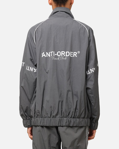 The Anti Order Track Club Windbreaker Jacket Dark Grey/Grey