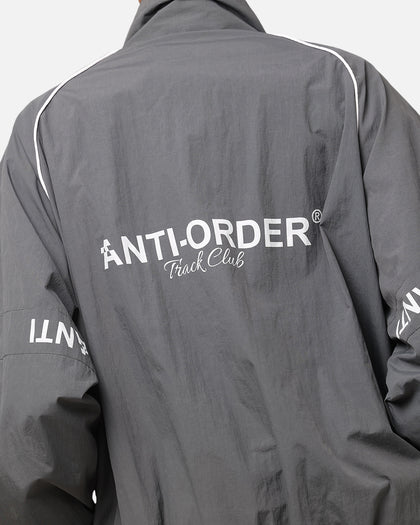 The Anti Order Track Club Windbreaker Jacket Dark Grey/Grey