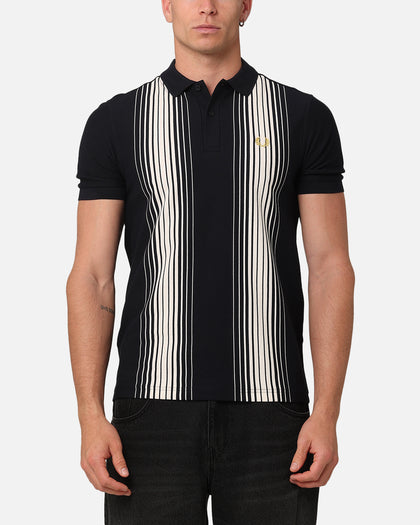Fred Perry Ombre Stripe Polo Shirt Navy