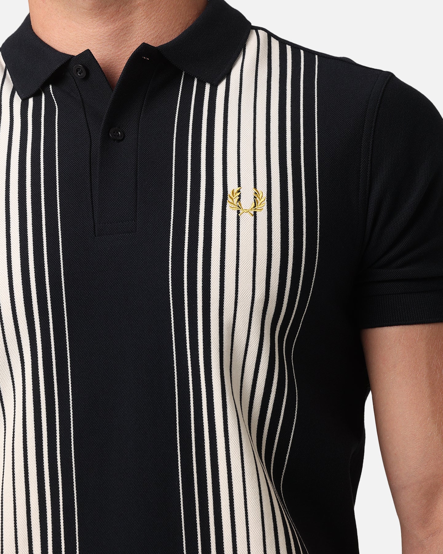 Fred Perry Ombre Stripe Polo Shirt Navy | Culture Kings US