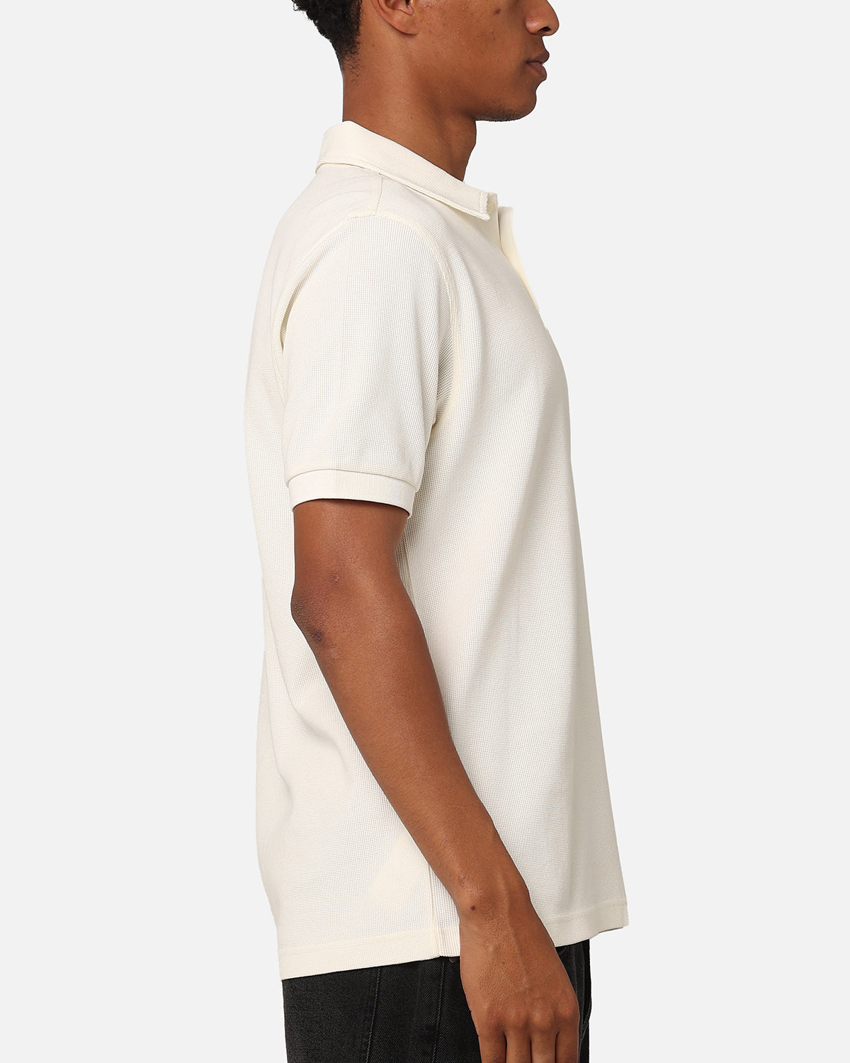Fred Perry Open Waffle Polo Shirt Ecru | Culture Kings US