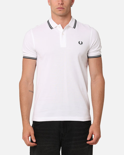 Fred Perry Twin Tipped Polo Shirt White/Black
