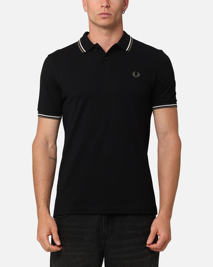 Fred Perry Twin Tipped Polo Shirt Black/Ecru