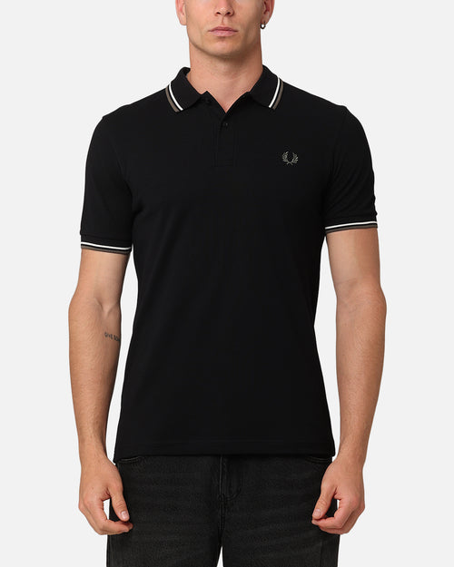 Fred Perry Twin Tipped Polo Shirt Black/Ecru