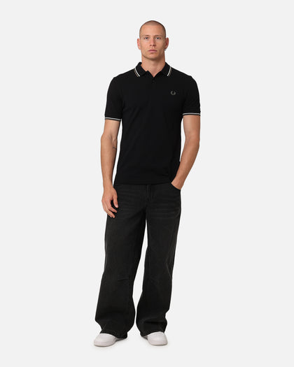 Fred Perry Twin Tipped Polo Shirt Black/Ecru