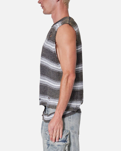 MNML Destroyed Pullover Shirt Black/White