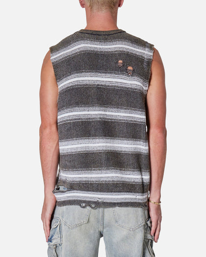 MNML Destroyed Pullover Shirt Black/White