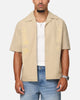 Saint Morta Flocka Button Up Shirt Tan