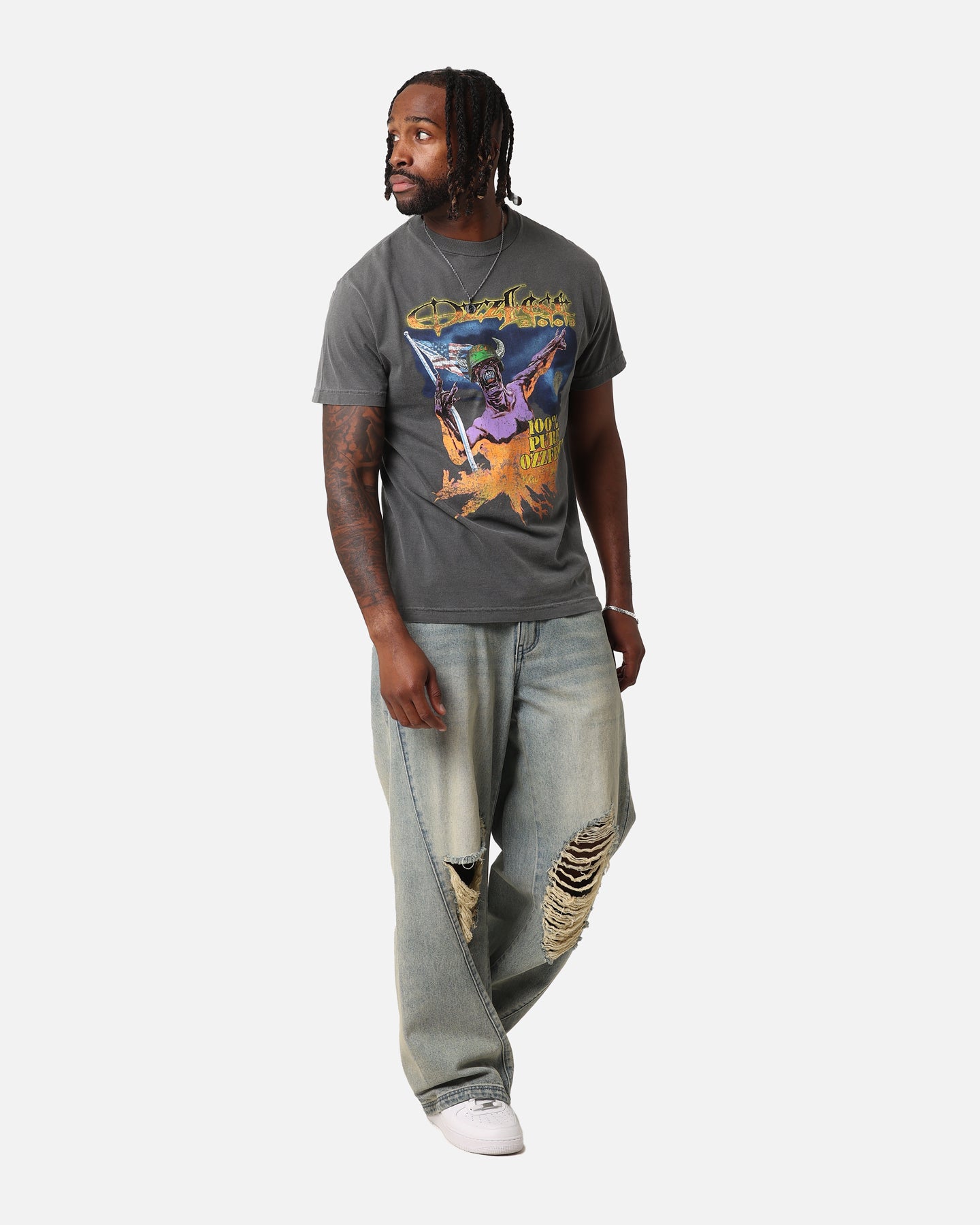 Ozzy Osbourne Ozzfest Helmet T-Shirt Faded Black | Culture Kings US