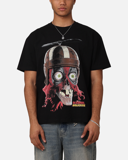 Goat Crew Marvel Deadpool Headpool Heavy T-Shirt Vintage Black
