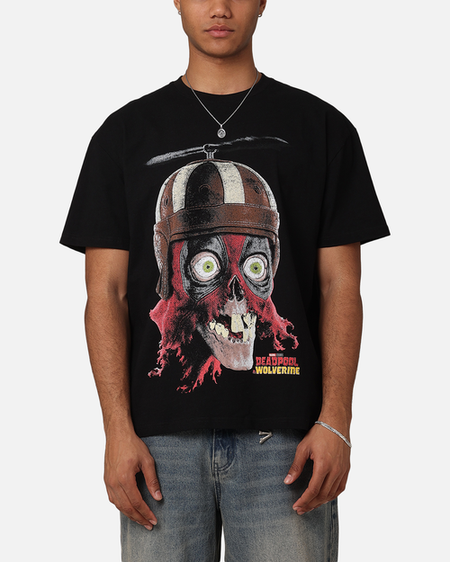 Goat Crew Marvel Deadpool Headpool Heavy T-Shirt Vintage Black