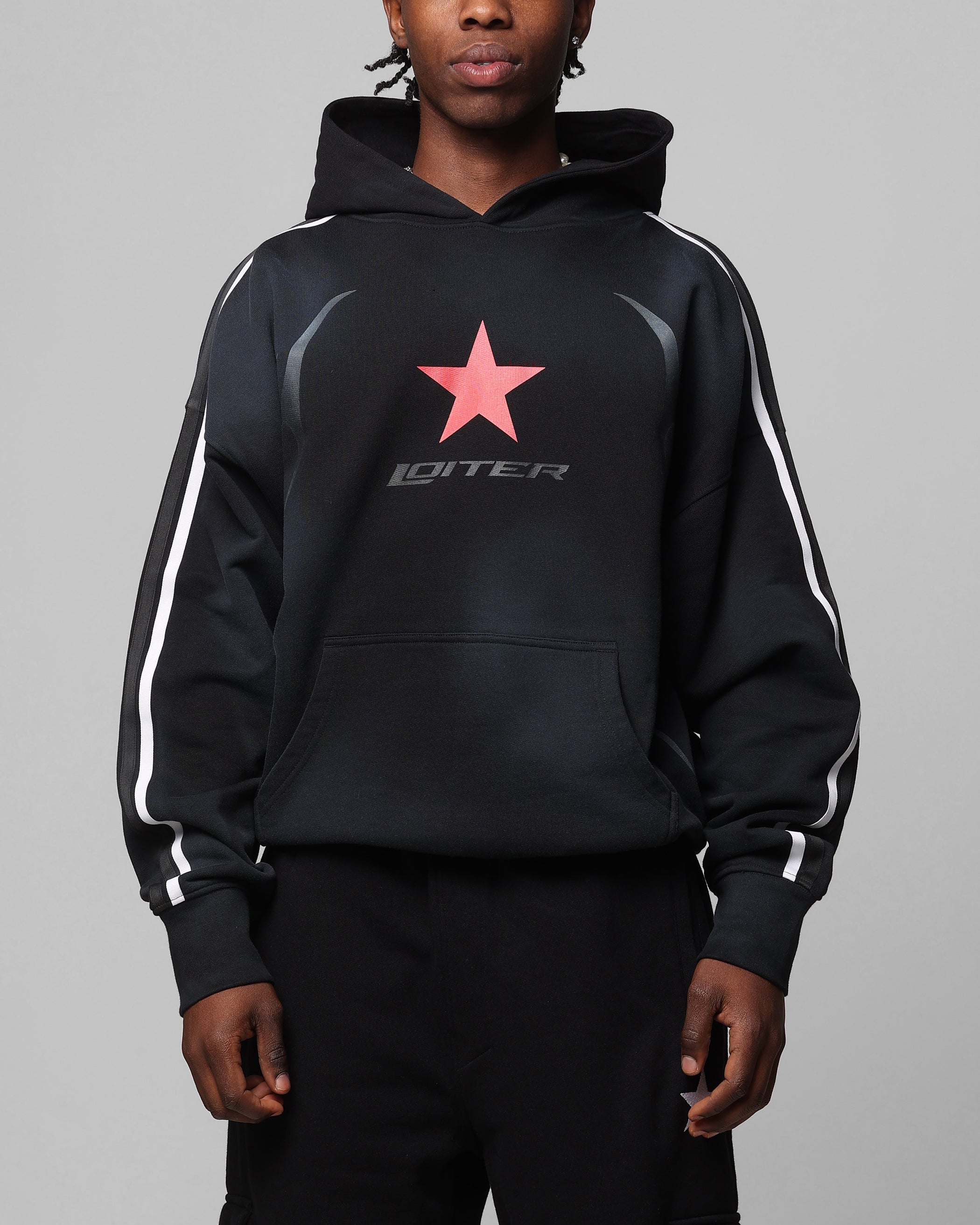 Loiter Trackstar Hoodie Washed Black | Culture Kings US