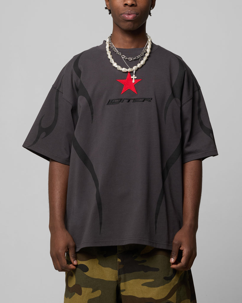 Loiter Trackstar T-Shirt Charcoal | Culture Kings US