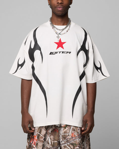 Loiter Trackstar T-Shirt Off White | Culture Kings US