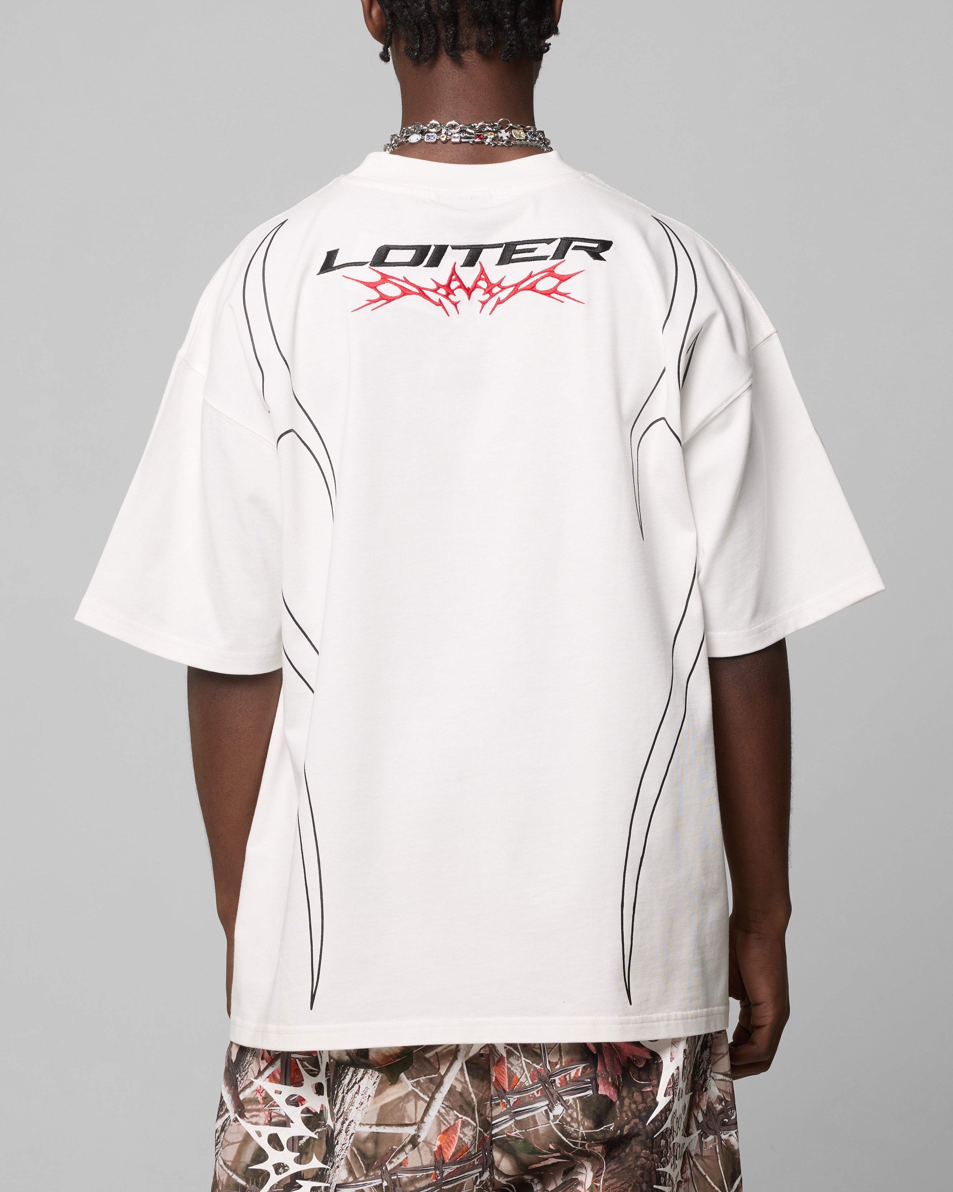 Loiter Trackstar T-Shirt Off White | Culture Kings US