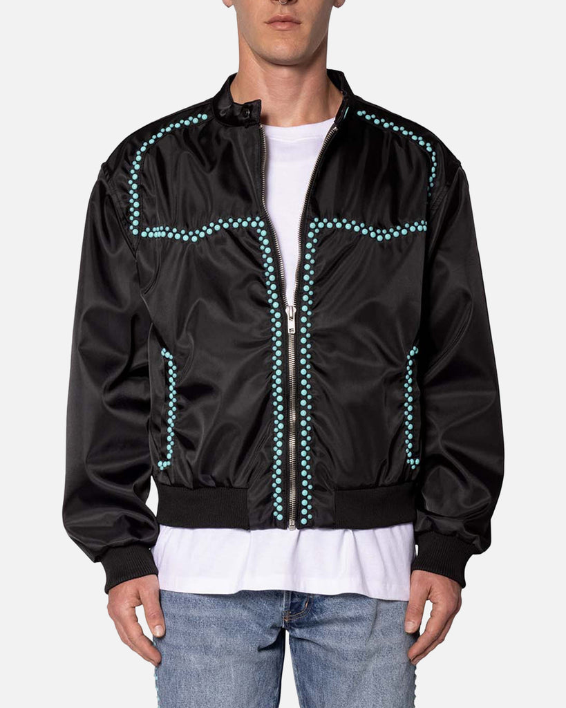 MNML Turquoise Studded Snap Jacket Black | Culture Kings US