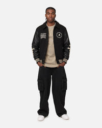 Saint Morta Ceremonies Varsity Jacket Black/Tan