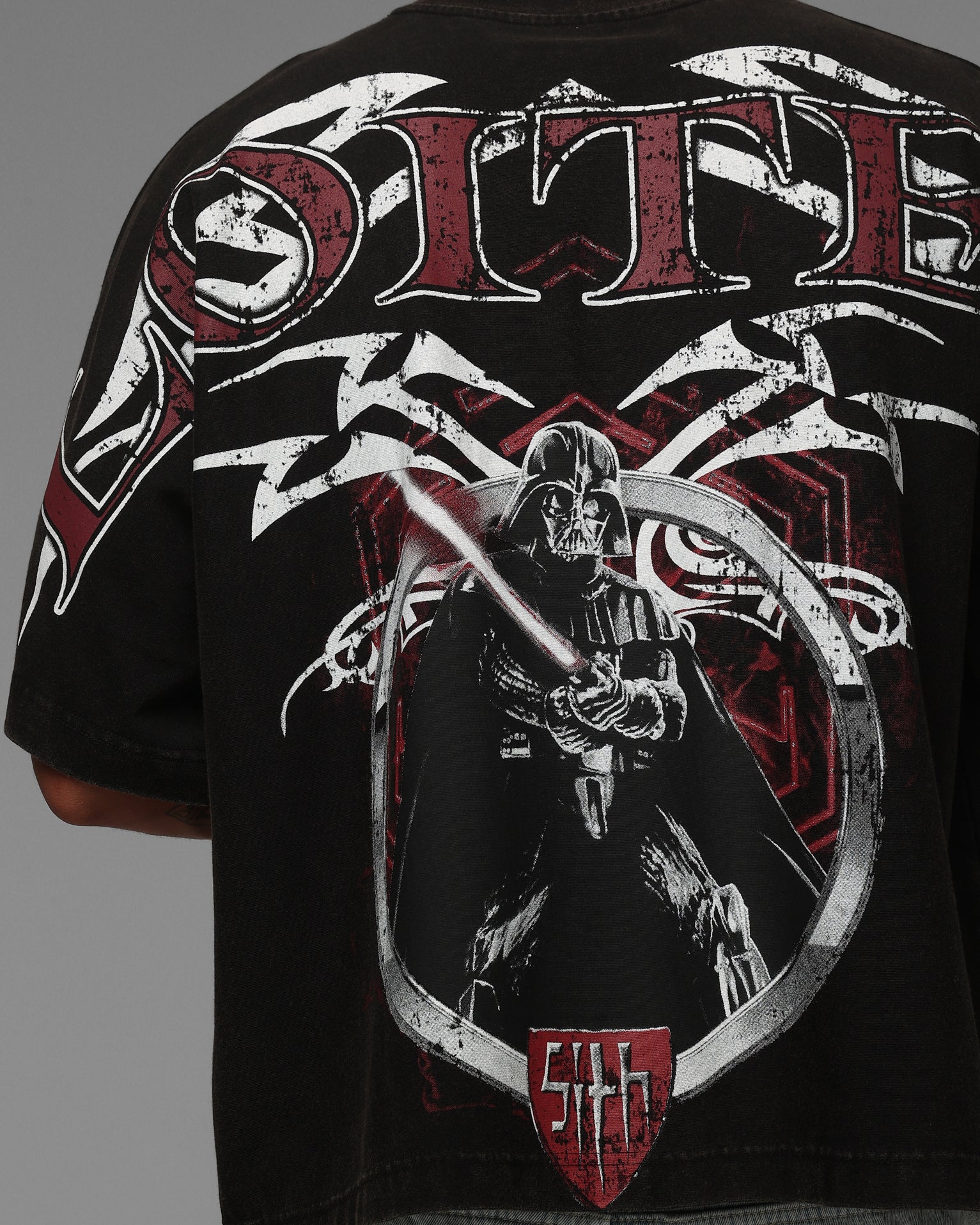 Loiter Star Wars Vader Boxy T-Shirt Washed Black | Culture Kings US